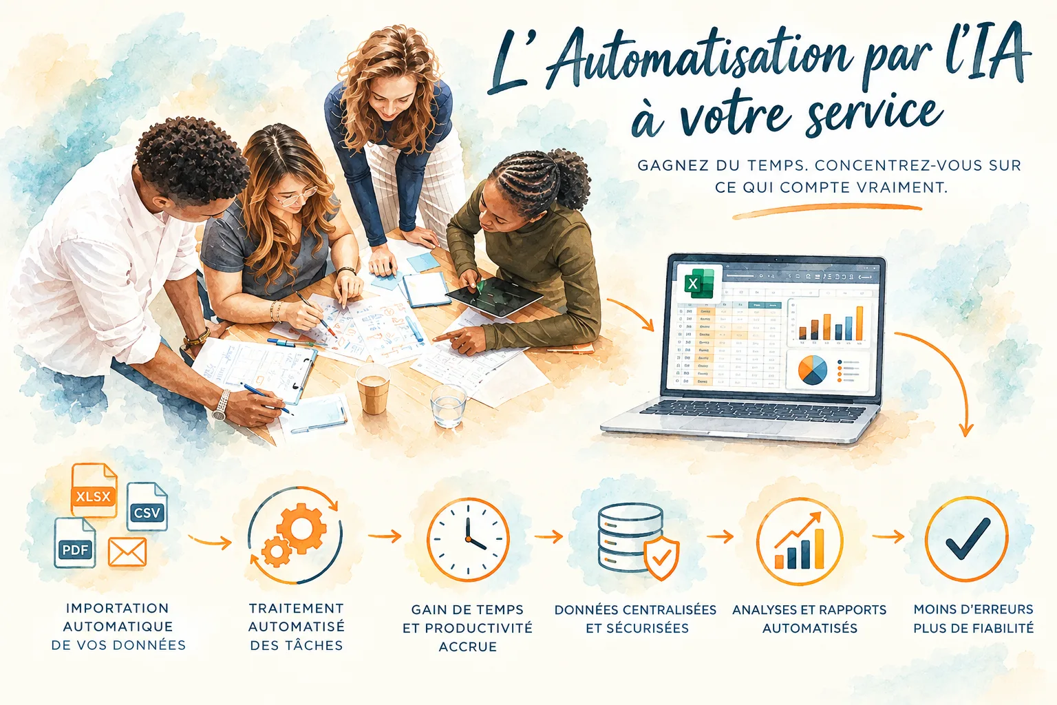 AI automation at your service: data import, automated tasks, reports, fewer errors