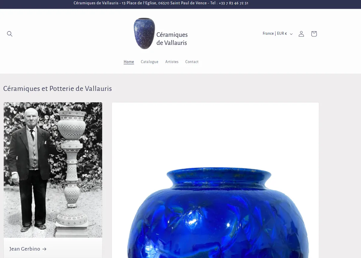 Céramiques de Vallauris — Online shop