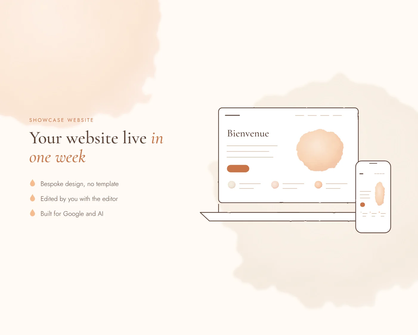 Showcase website for a Cagnes-sur-Mer tradesperson